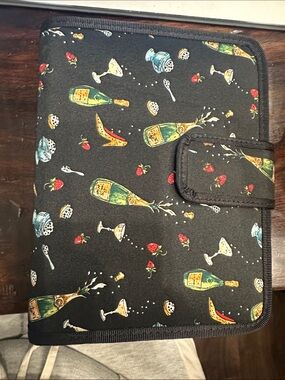 Nicole Miller Champagne & Berries Neoprene Organizer Folio